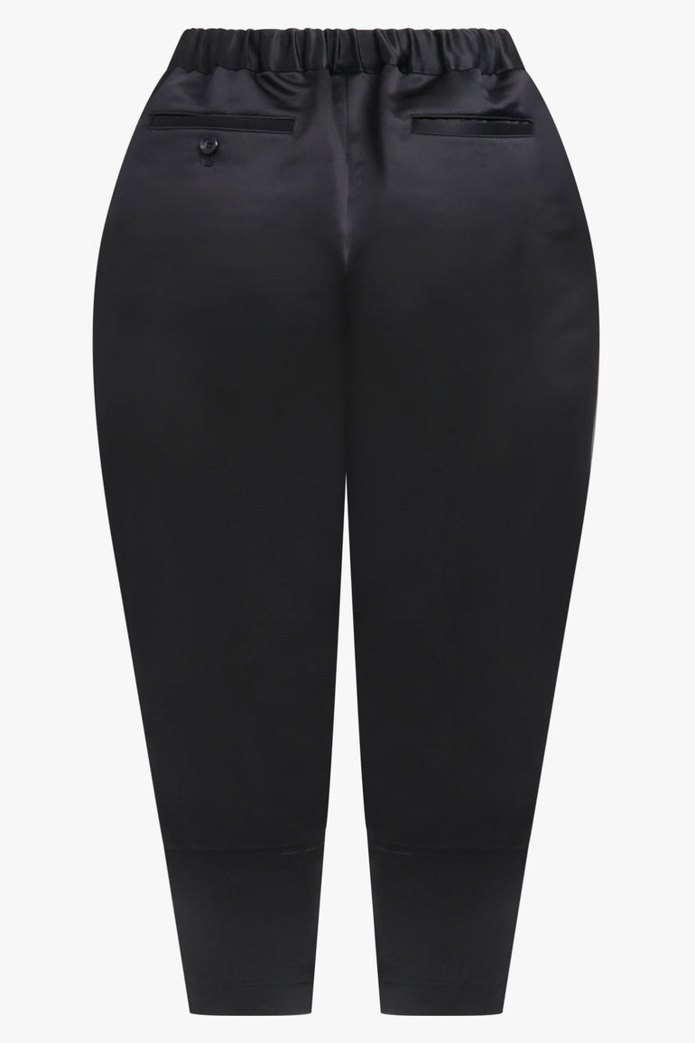 COMME DES GARCONS RTW Elastic Waist Crop Pant With Cuffs | Black