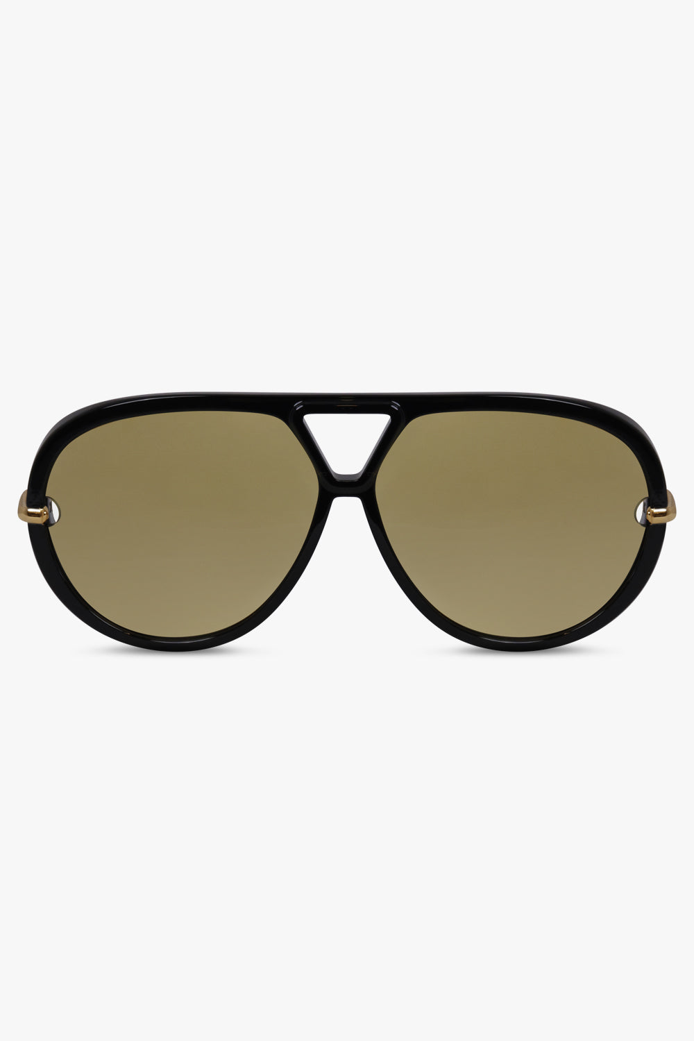 BOTTEGA VENETA SUNGLASSES BLACK / Black/Yellow/Gold BV1273S Drop Aviator Sunglasses | Black/Yellow/Gold