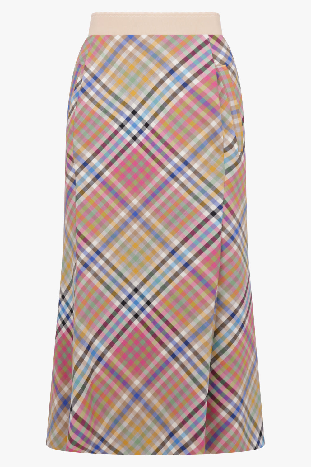 VIVIENNE WESTWOOD RTW Heather Check Vase Ensemble Midi Skirt | Multi