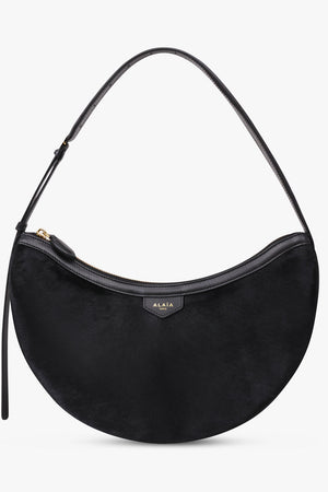 Alaïa Demi Lune Hair Calf Bag in Black