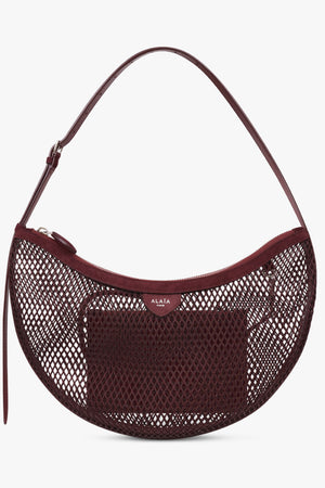 Demi Lune Mesh Shoulder Bag | Rouge Grenat
