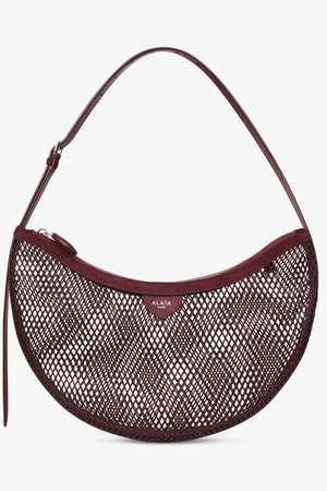Demi Lune Mesh Shoulder Bag | Rouge Grenat
