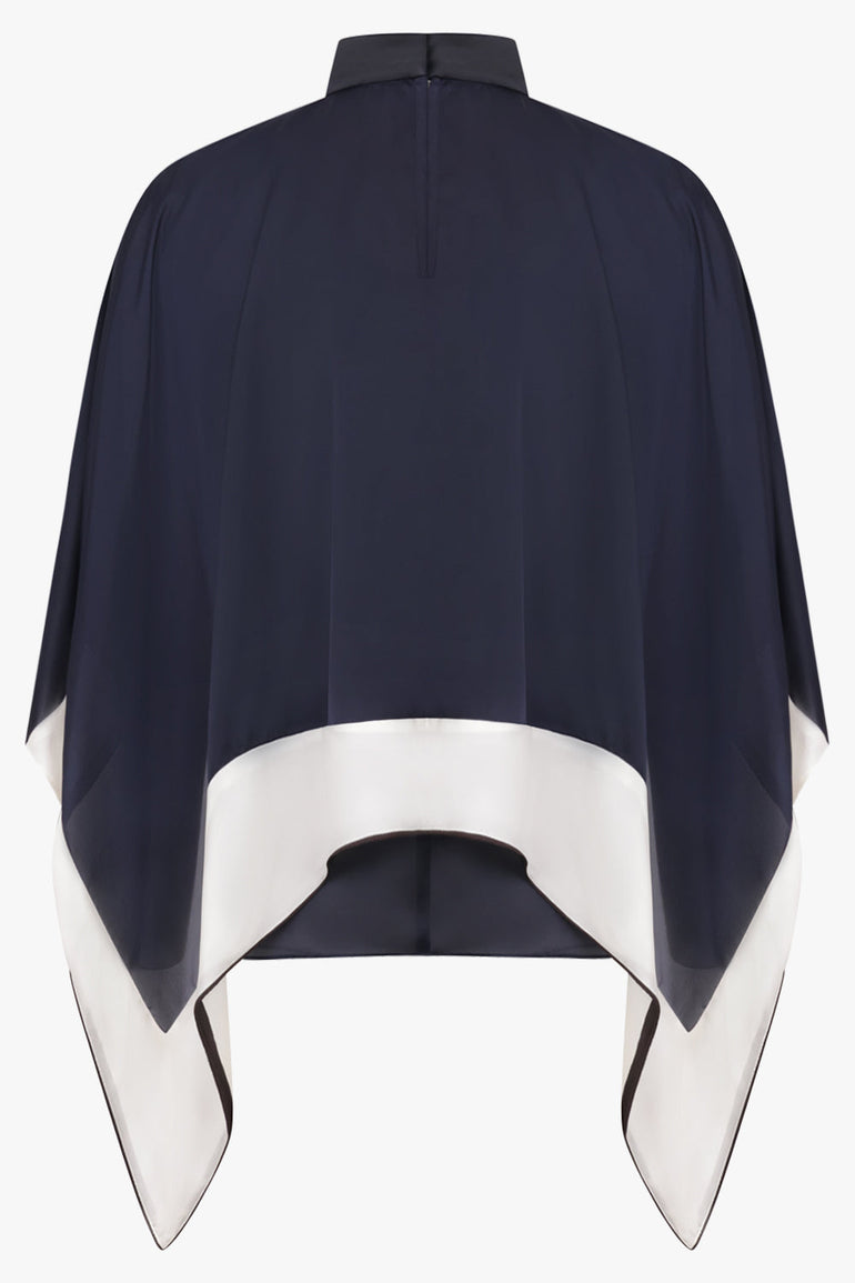 Sacai Layer Scarf Top in Brown/Ecru