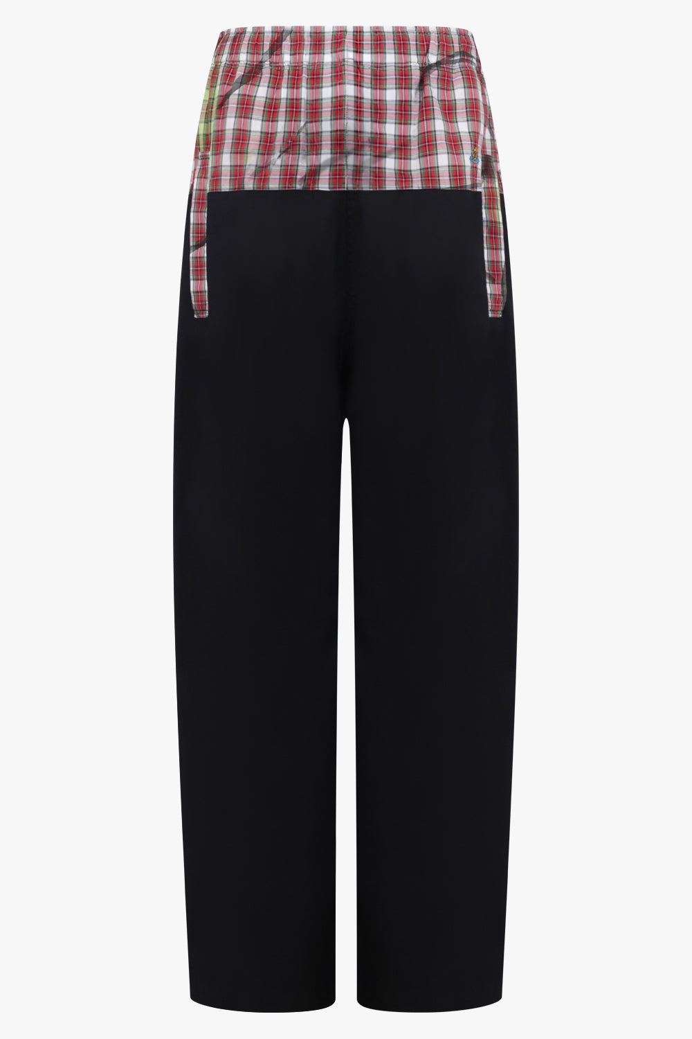 VIVIENNE WESTWOOD RTW Kung Fu Trouser With Check Elastic Waist | Black/Red/White