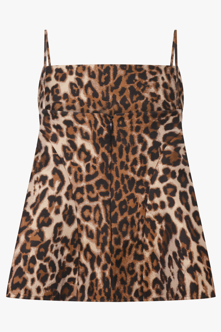 GIVENCHY RTW Sliced Singlet Leopard Print Top | Brown