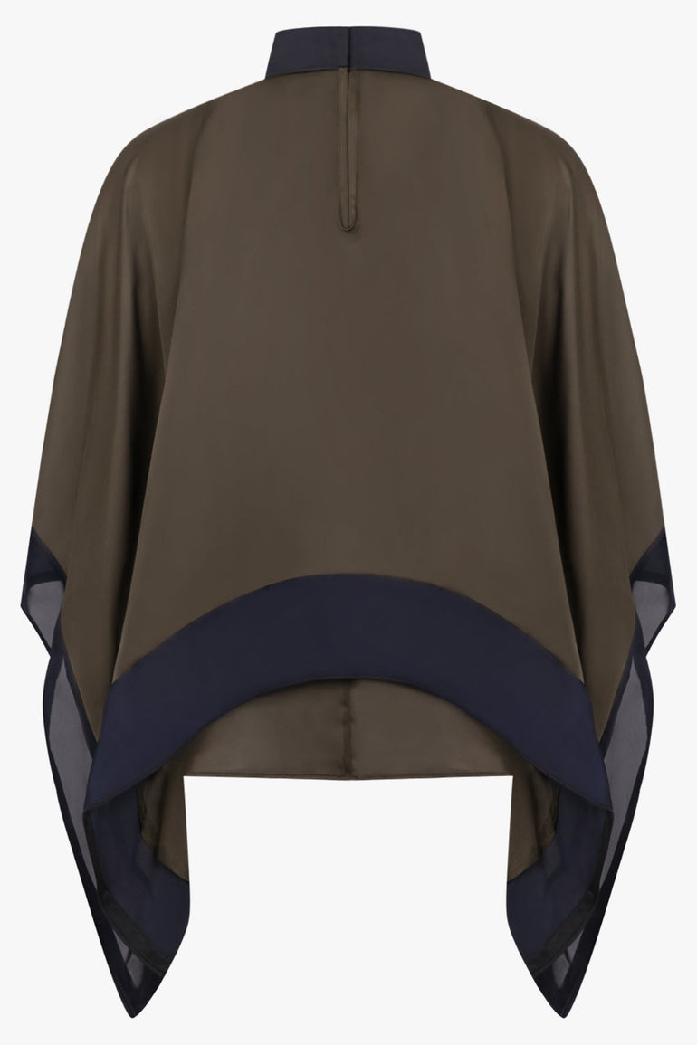 Sacai Layer Scarf Top in Black/Navy