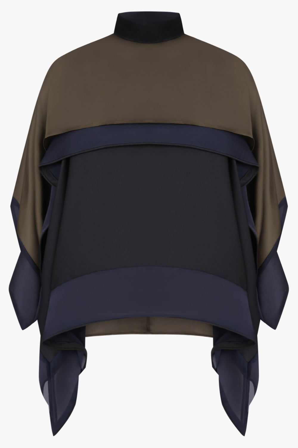 Sacai Layer Scarf Top in Black/Navy