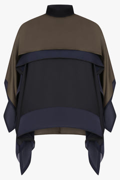 Sacai Layer Scarf Top in Black/Navy