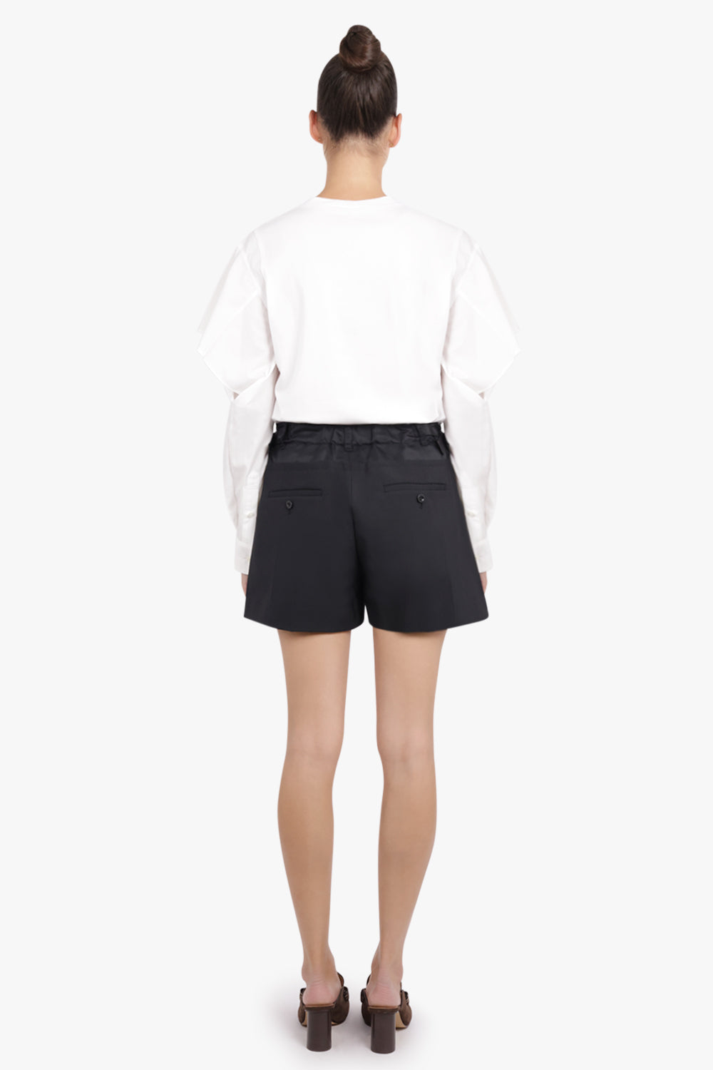 SACAI RTW Suiting Contrast Short | Black