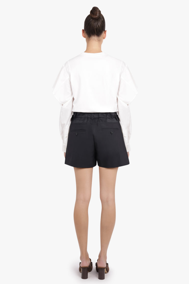 SACAI RTW Suiting Contrast Short | Black