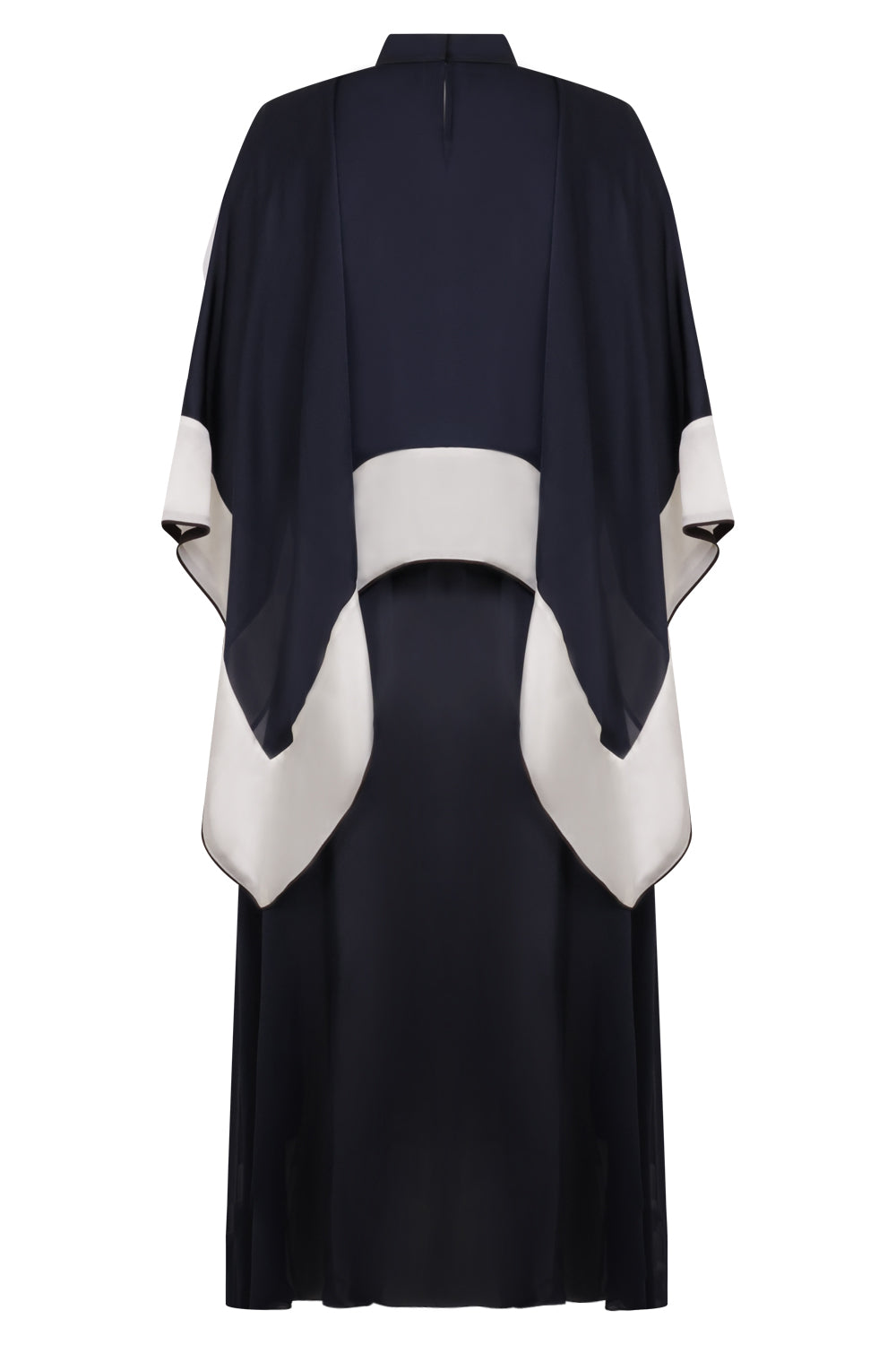 Sacai Layer Scarf Midi Dress in Brown/Ecru