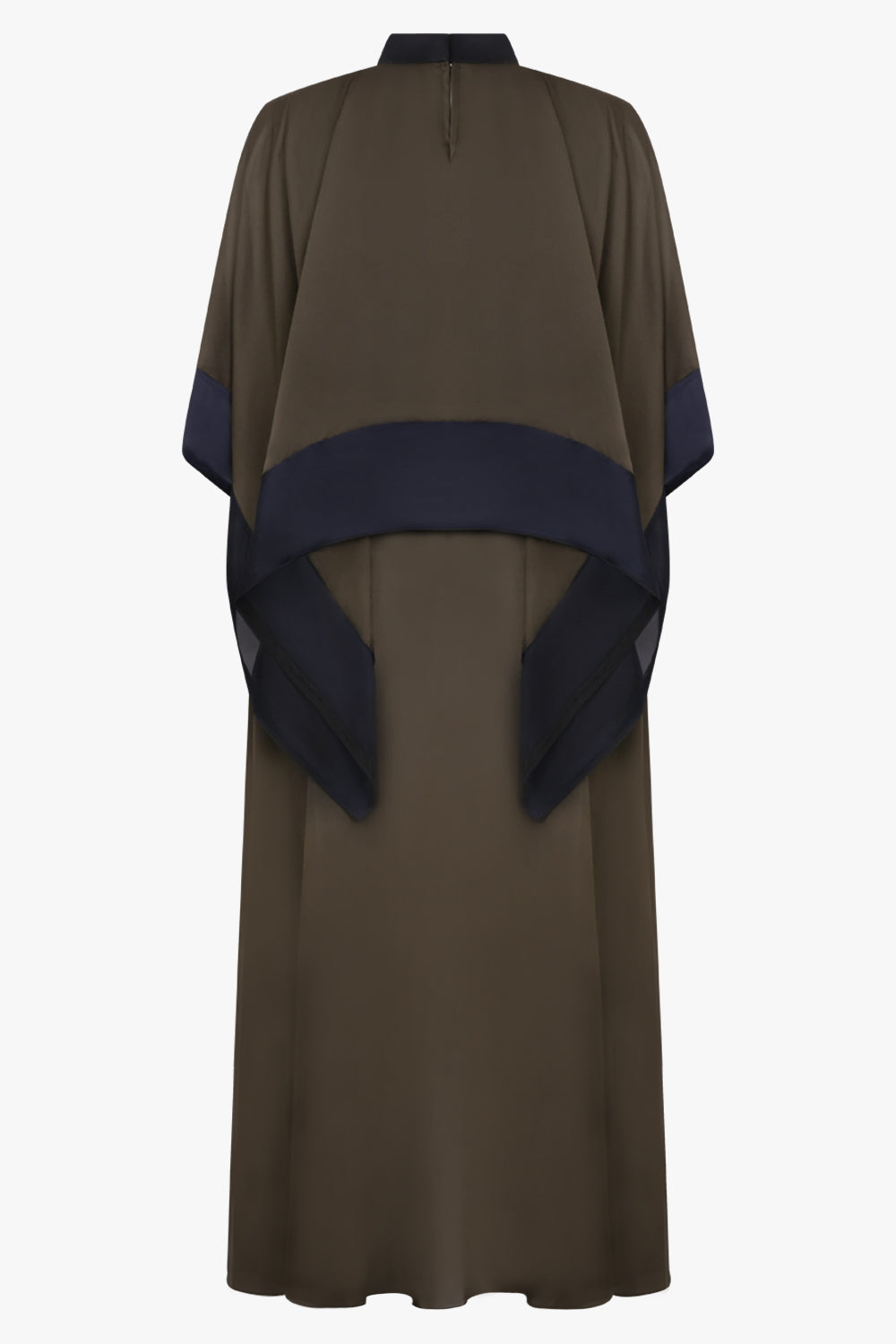 Sacai Layer Scarf Midi Dress in Black/Navy