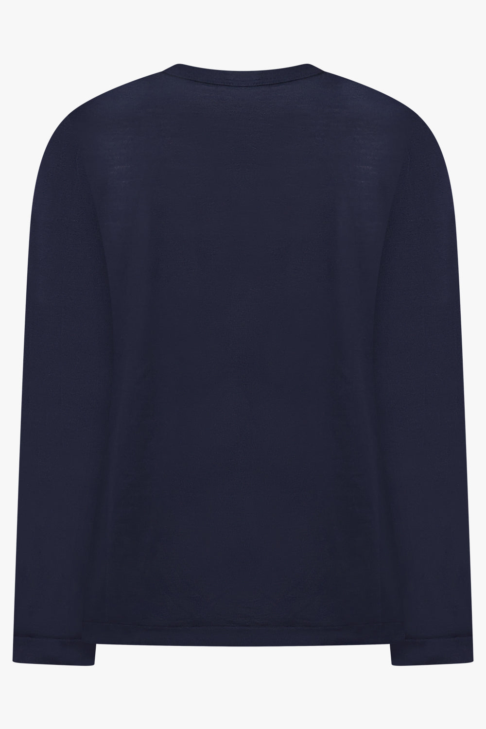 COMME DES GARCONS RTW Crew Neck L\S Top with Knot Ribbon Detail | Navy