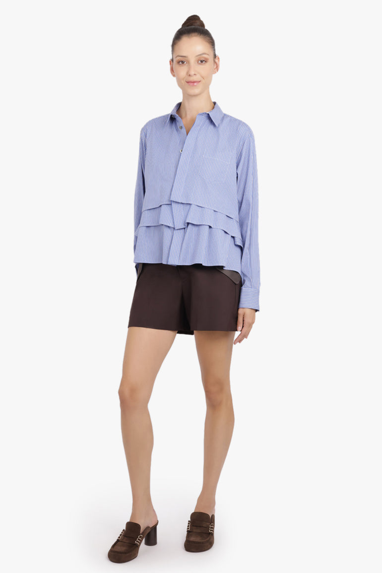 SACAI RTW Suiting Contrast Short | Brown