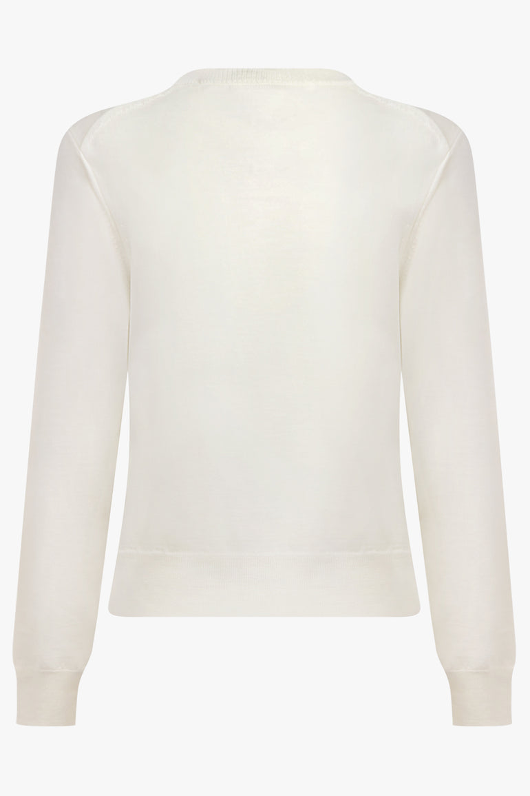 COMME DES GARCONS RTW Flower Embroid Jumper | Off White