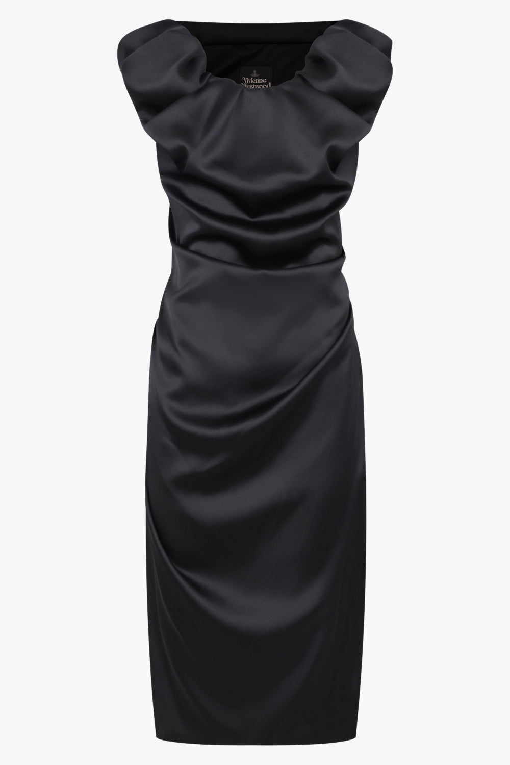 VIVIENNE WESTWOOD RTW Ginnie Amber Adjustable Silky Dress | Black