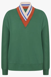 Dries Van Noten Halvy V-Neck Knit Vest in Forest