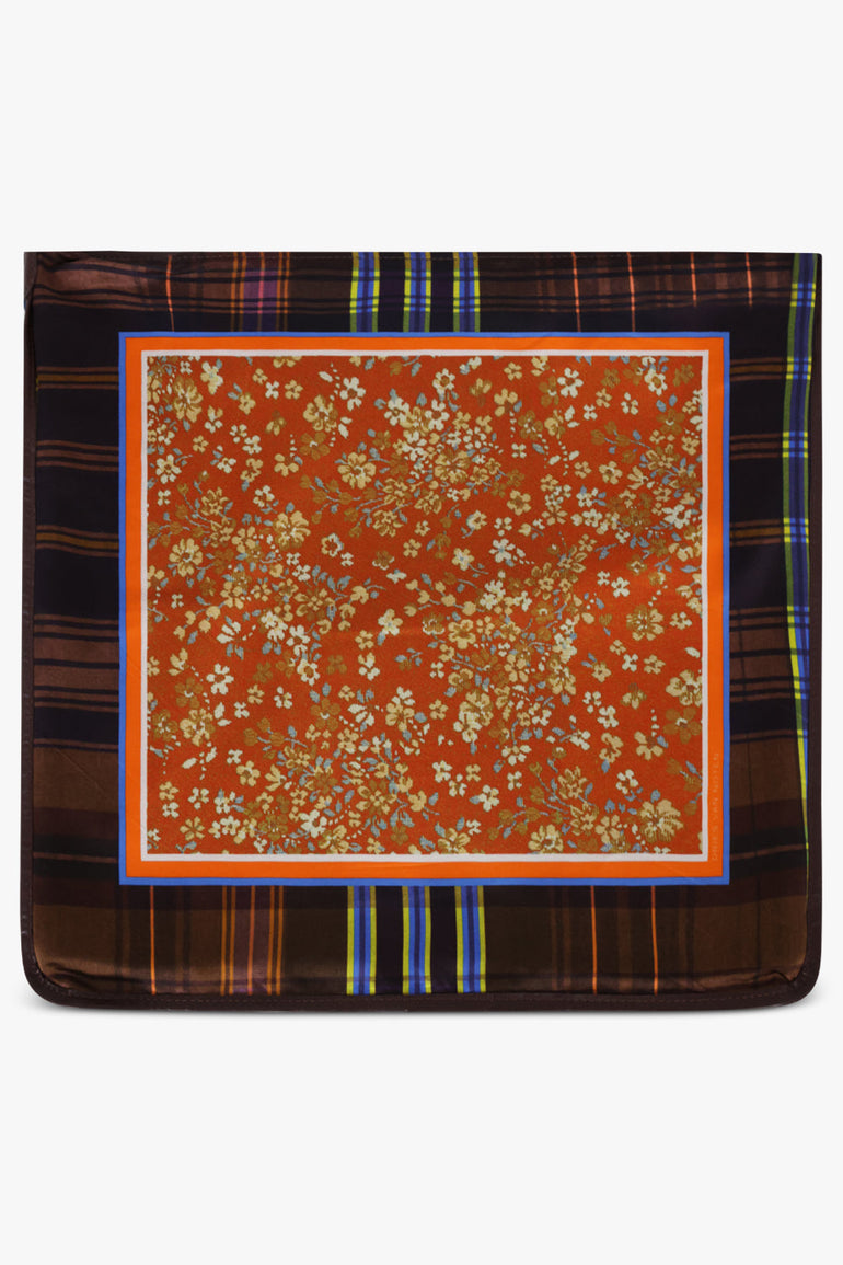 Dries Van Noten Scarf Print Large Shoulder Bag in Red