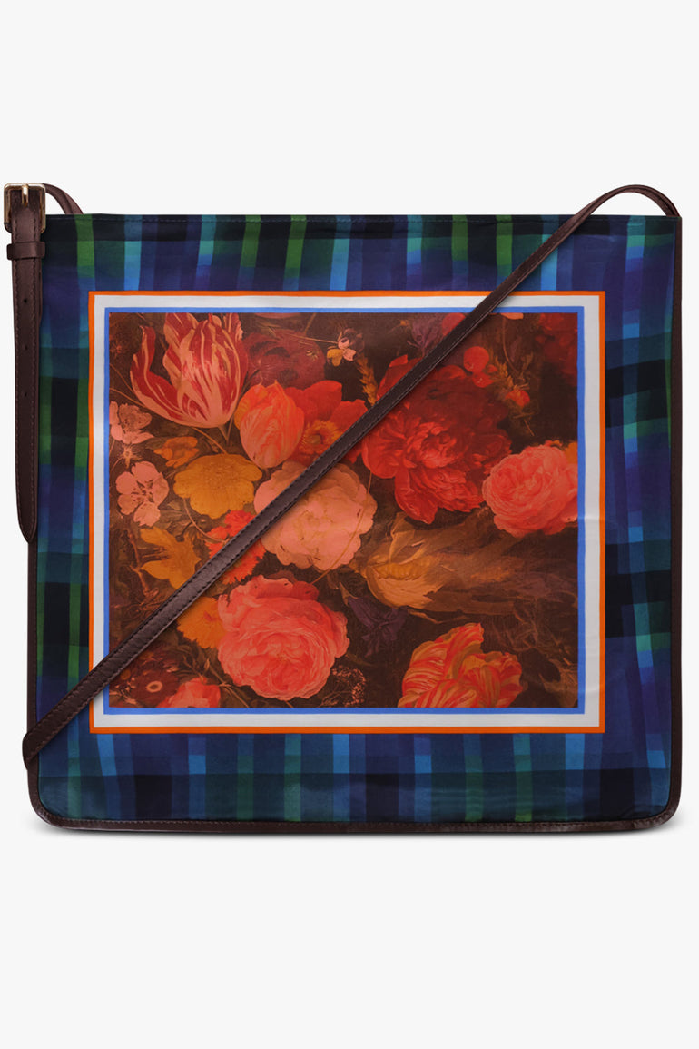 Dries Van Noten Scarf Print Large Shoulder Bag in Red