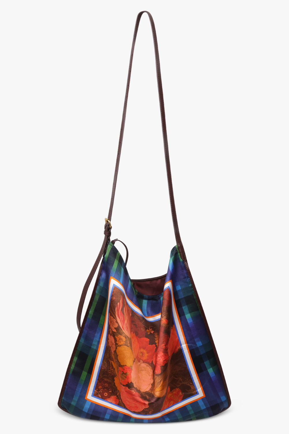 Dries Van Noten Scarf Print Large Shoulder Bag in Red