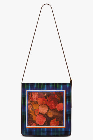 Scarf Print Large Shoulder Bag | Red