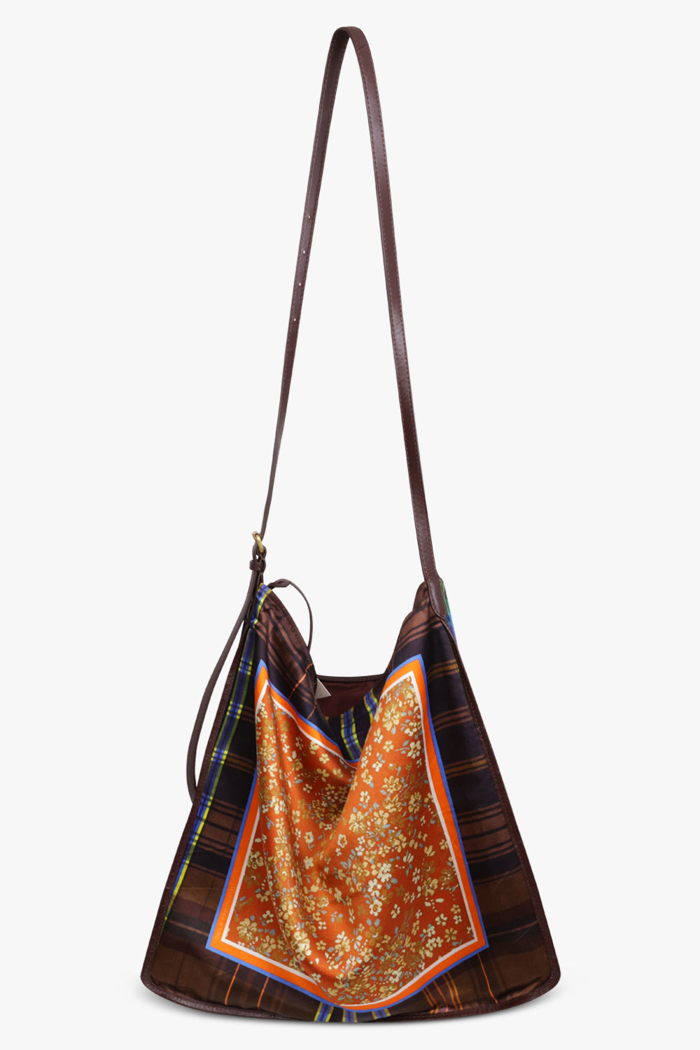 Dries Van Noten Scarf Print Large Shoulder Bag in Red
