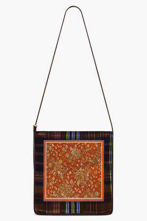 Scarf Print Large Shoulder Bag | Red
