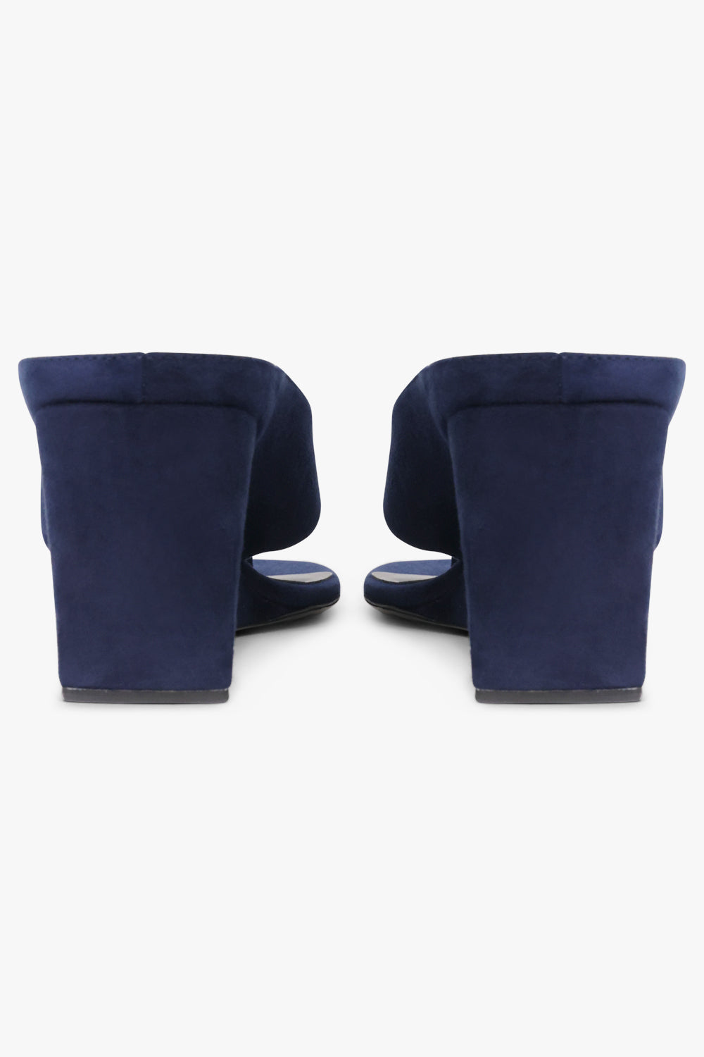 Alaïa Cube 75mm Thong Mule in Midnight Blue