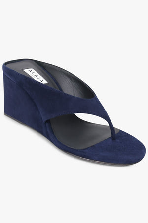 Cube 75mm Thong Mule | Midnight Blue