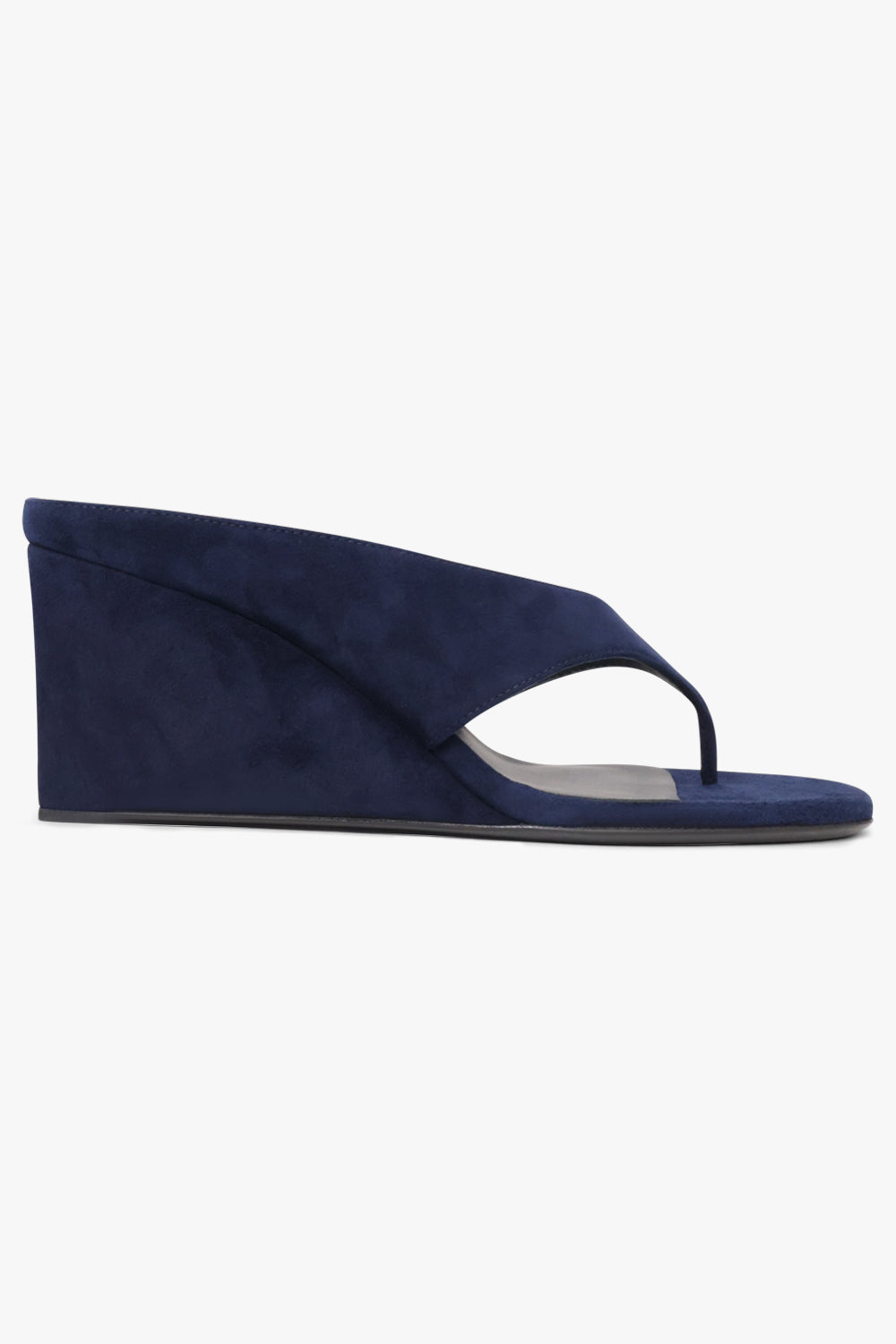 Alaïa Cube 75mm Thong Mule in Midnight Blue