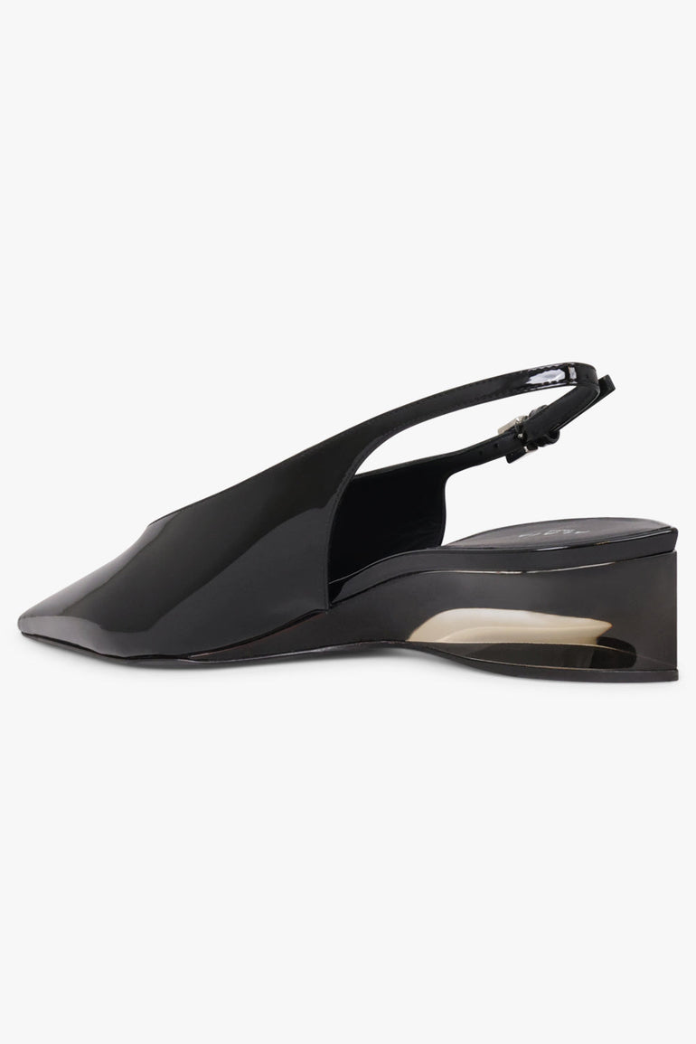Alaïa Invisible Wedge 30mm Patent Slingback in Black