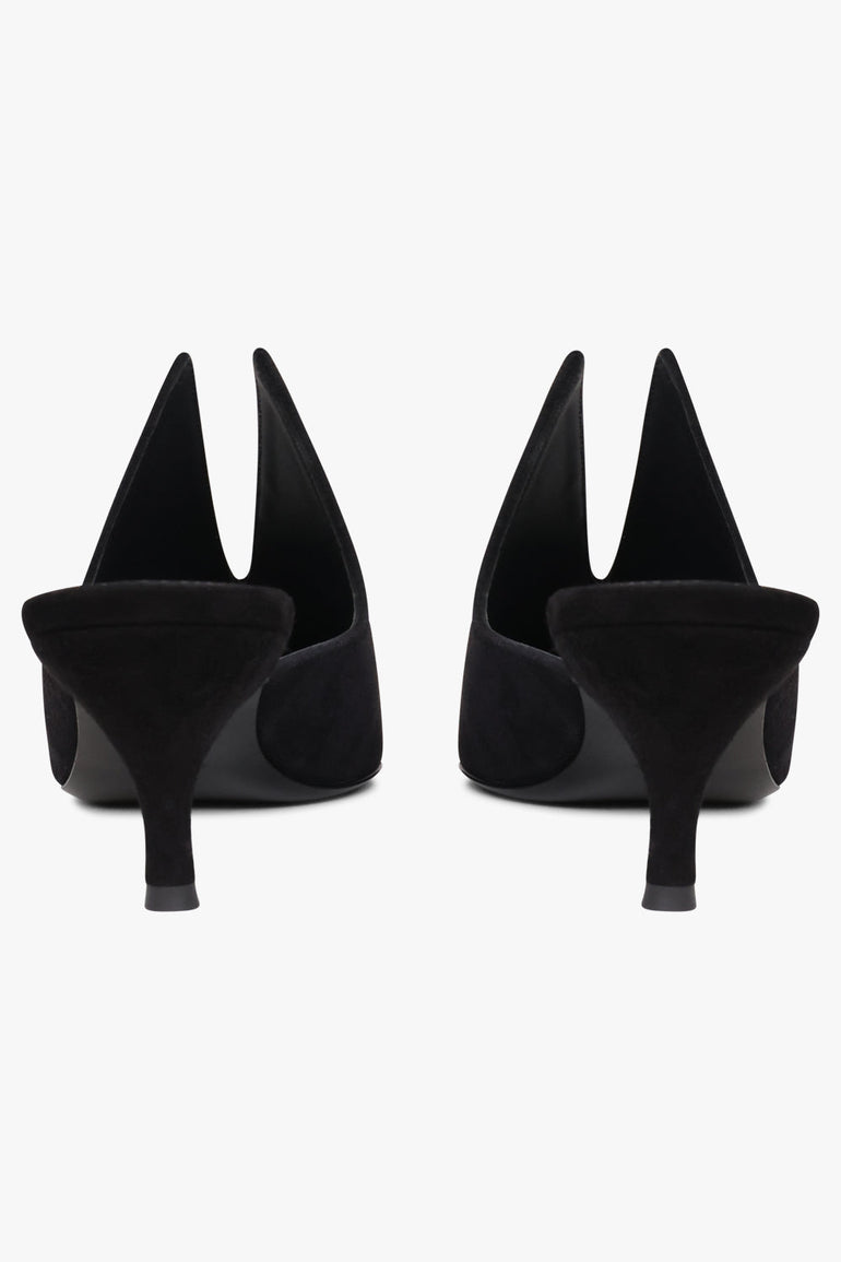 Alaïa Court 60mm Suede Mule in Black