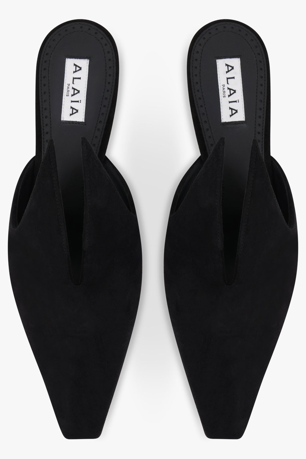 Alaïa Court 60mm Suede Mule in Black