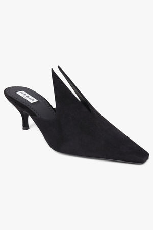 Alaïa Court 60mm Suede Mule in Black