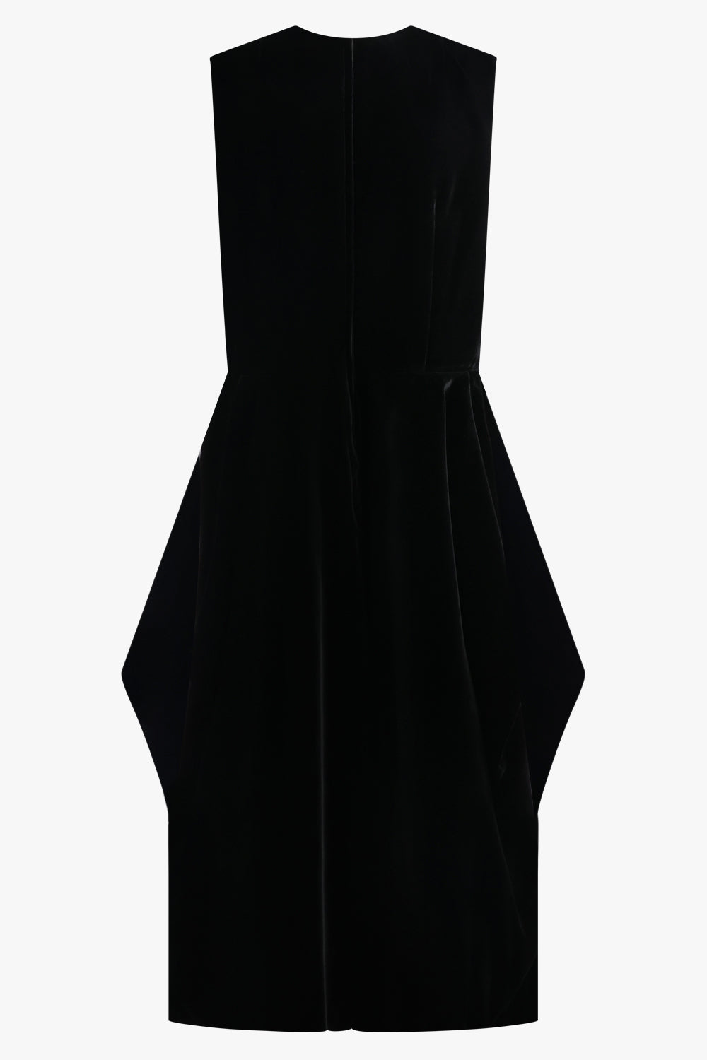 COMME DES GARCONS RTW Velvet Pinafore Jumpsuit With Balloon Leg | Black