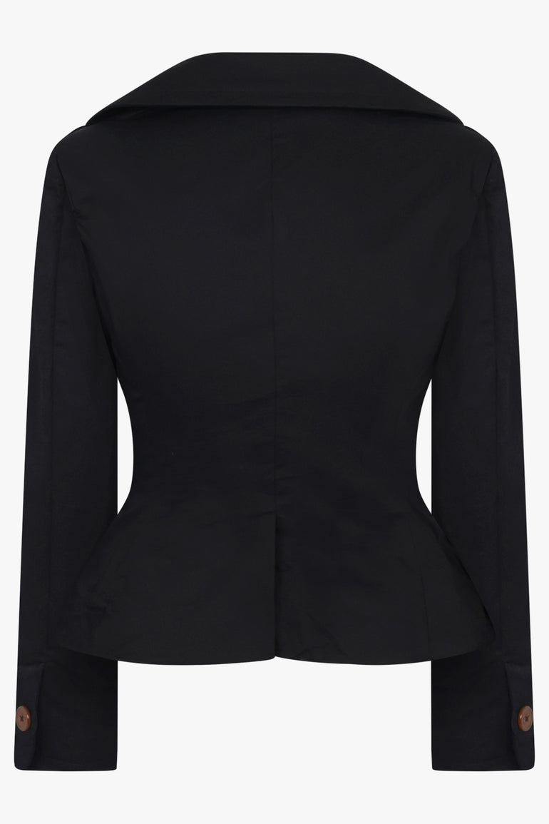 VIVIENNE WESTWOOD RTW Drunken Asymmetric Jacket | Black