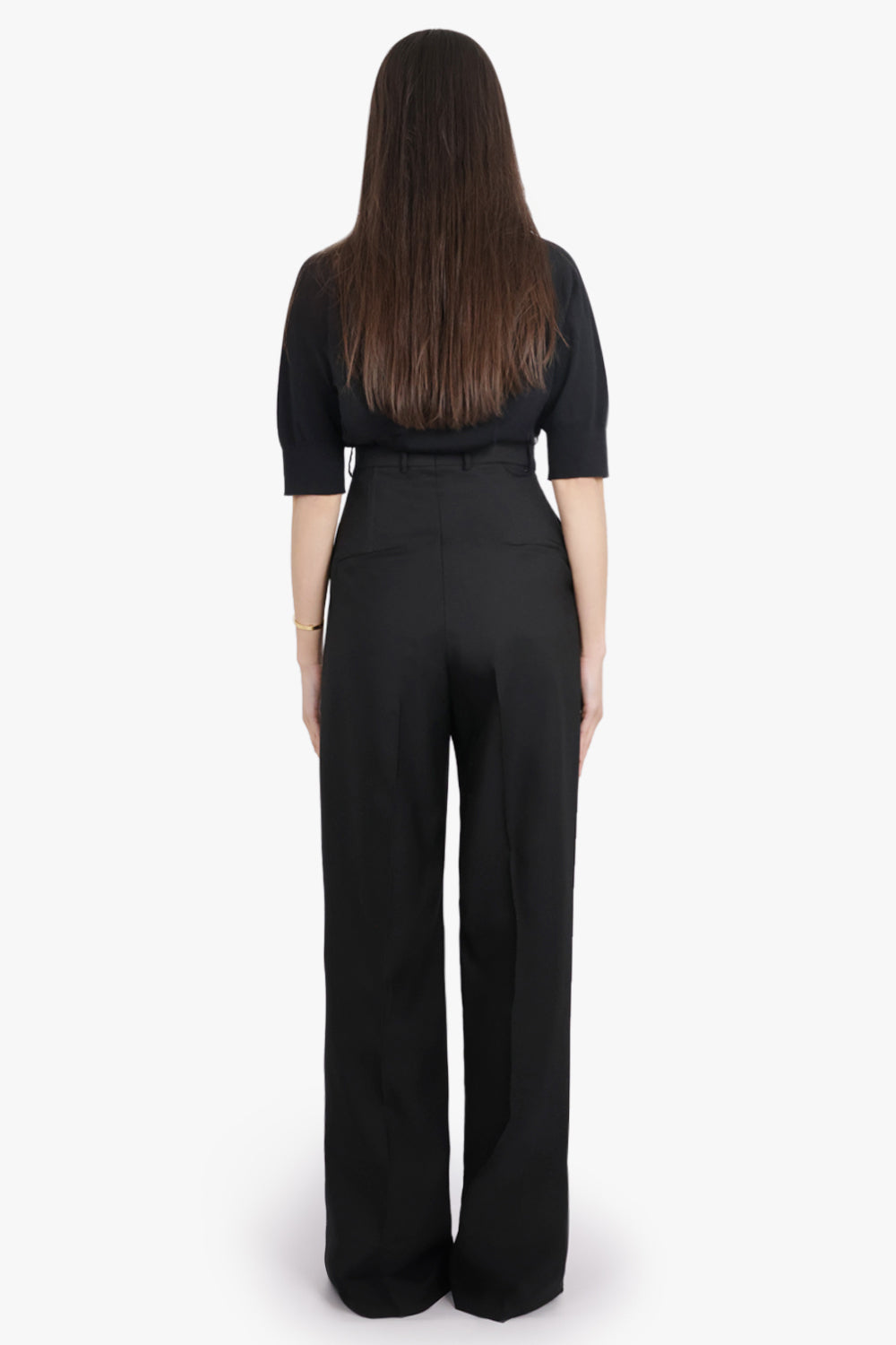 VIKTOR & ROLF RTW Extra High Waisted Straight Leg Pant | Black