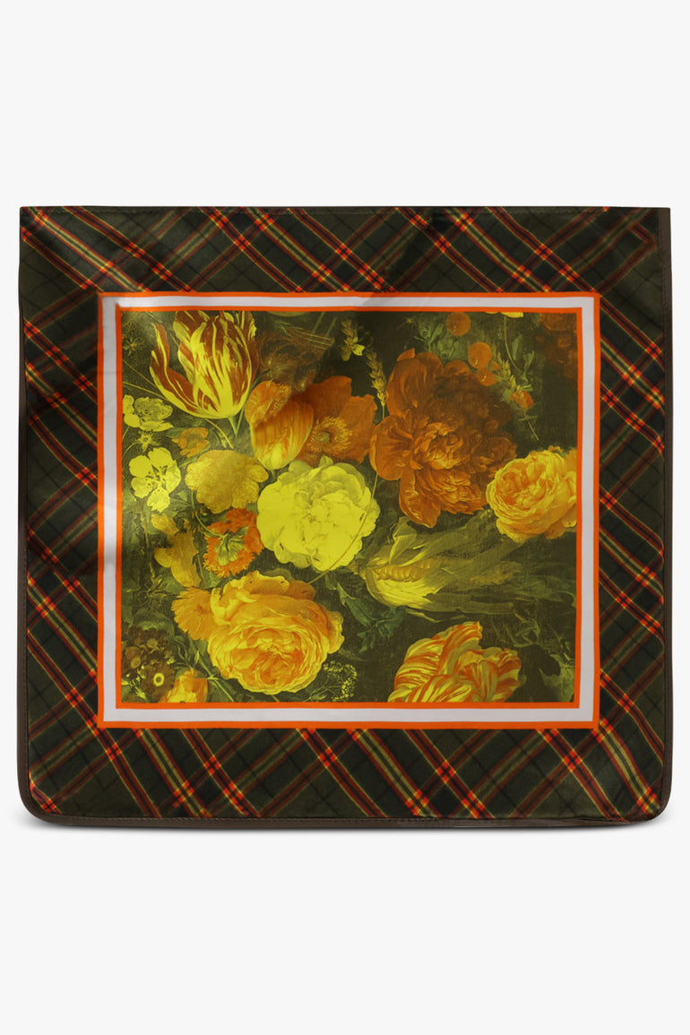 Dries Van Noten Scarf Print Large Shoulder Bag in Yellow
