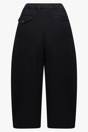 COMME DES GARCONS BLACK RTW Panelled Elastic Waist Crop Leg Pant | Black