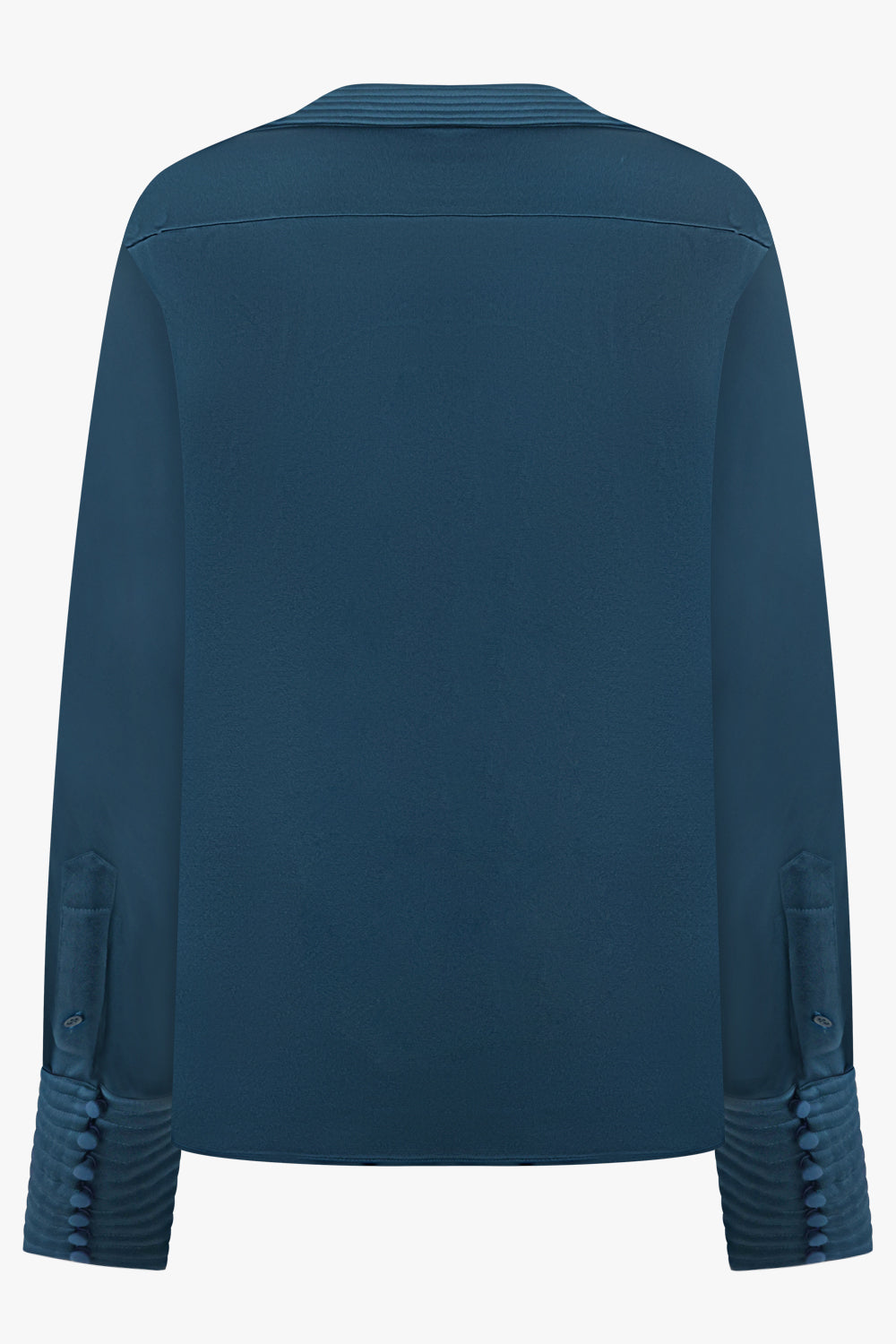 DRIES VAN NOTEN RTW Celinta Fluid L/S Shirt | Petrol Blue