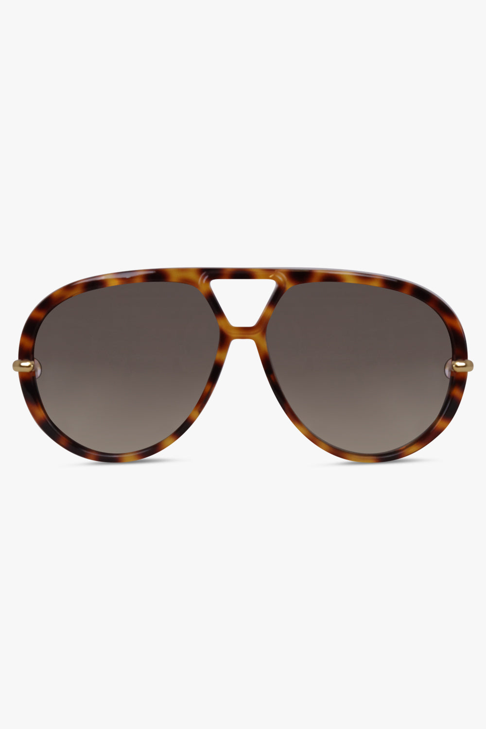 BOTTEGA VENETA SUNGLASSES BROWN / Havana/Gold BV1274S Aviator Sunglasses | Havana/Gold