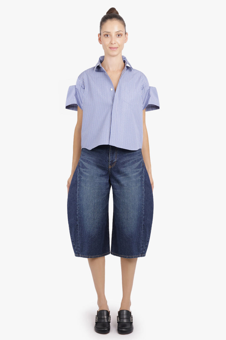 SACAI RTW Balloon Crop Leg Denim Jeans | Blue