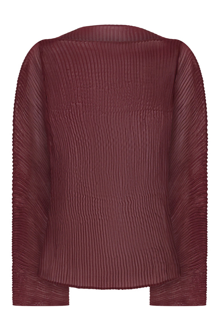 JULIA HEUER RTW BURGUNDY / Burgundy / One Size Rana Handpleated Top | Burgundy