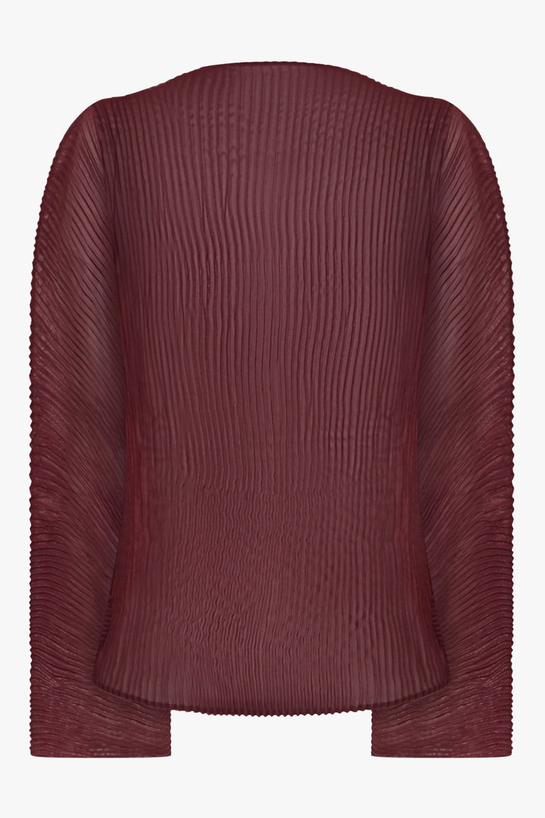JULIA HEUER RTW BURGUNDY / Burgundy / One Size Rana Handpleated Top | Burgundy