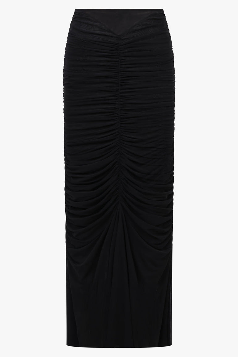 Viktor & Rolf Mesh Jersey Mermaid Skirt in Black