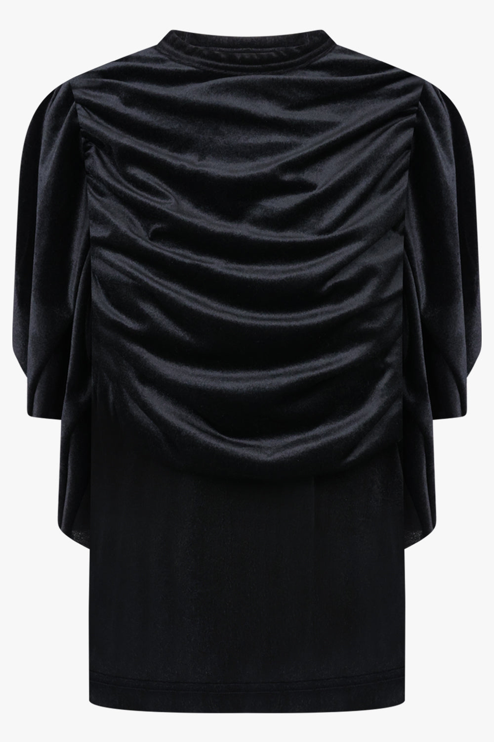 Comme des Garçons Ruffle Sleeve Top in Black