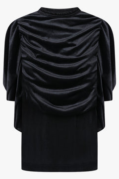Comme des Garçons Ruffle Sleeve Top in Black
