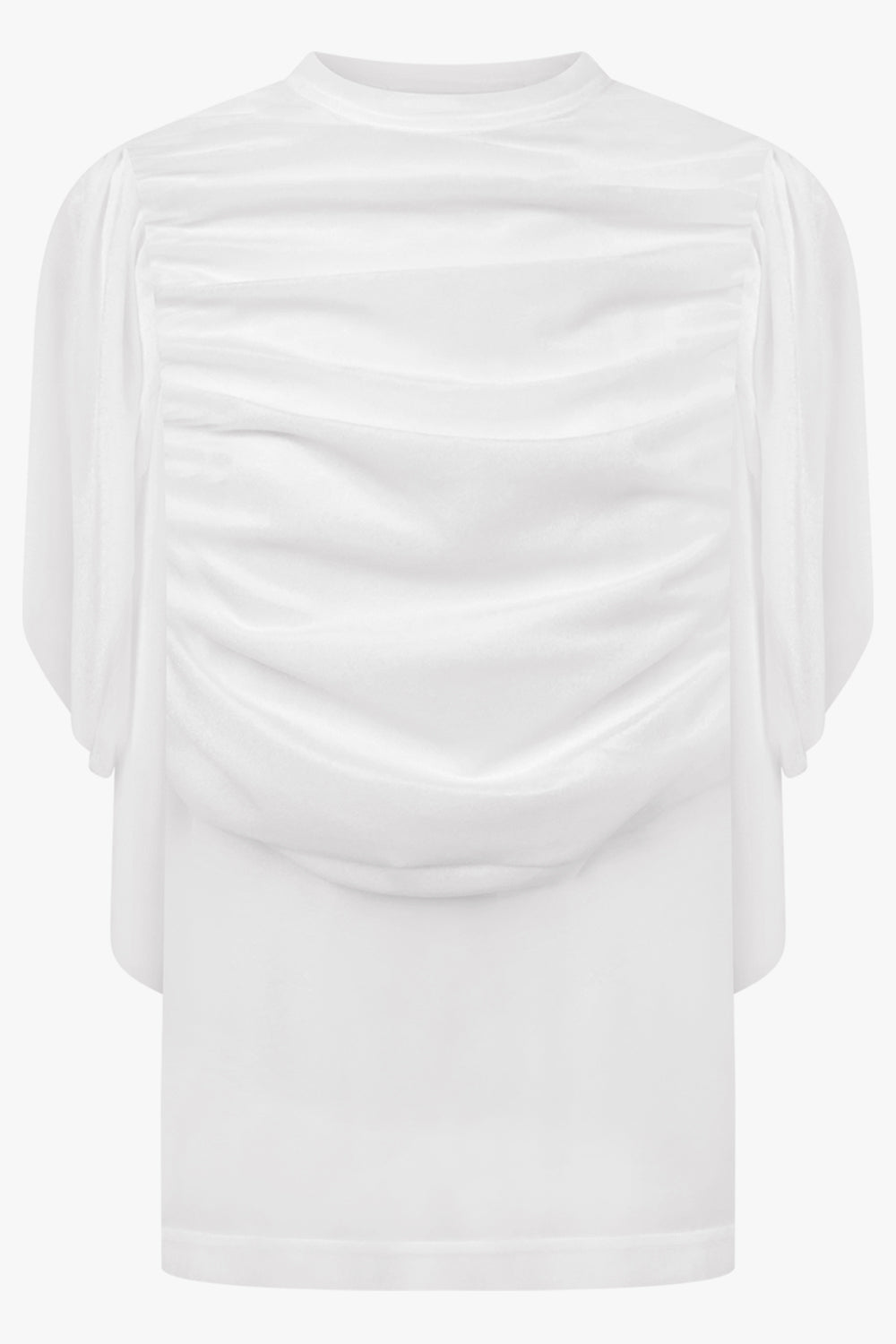 Comme des Garçons Ruffle Sleeve Top in White