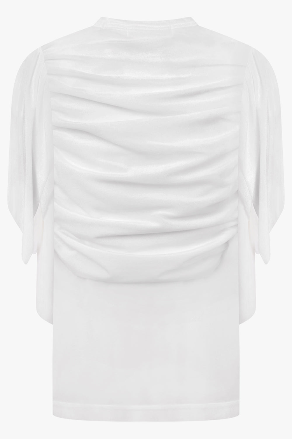 Comme des Garçons Ruffle Sleeve Top in White