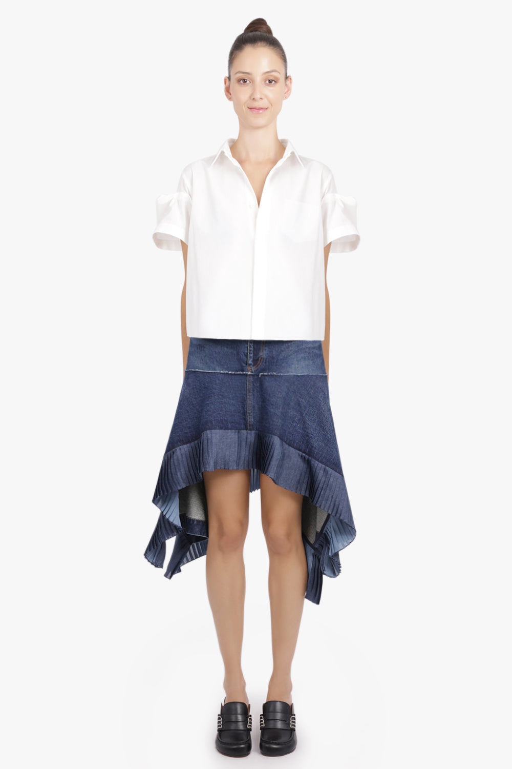 SACAI RTW S/S Shirt With Puff Sleeves | Off White